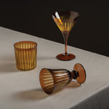 Prism Martini Glasses - Amber (Set of 4)
