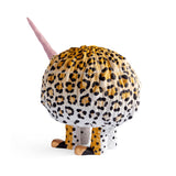 Black and Orange Haas Yellow Leopard Vessel - Exclusive Vessel Hand-Painted with Attention to Detail - Mystical Sculpture
