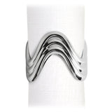 Ripple Napkin Rings  (Set of 4) - Platinum
