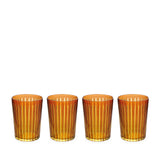 Prism Highball Glasses - Amber (Set of 4)