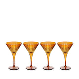 Prism Martini Glasses - Amber (Set of 4)