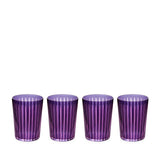 Prism Highball Glasses- Purple (Set of 4)