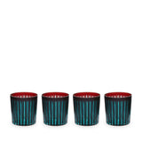 Prism Double Old Fashioned Glasses-Bordeaux (Set of 4)