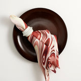 Linen Sateen Waves Napkins - Pink (Set of 4)