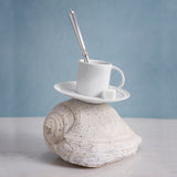 Neptune Espresso Cup + Saucer- White
