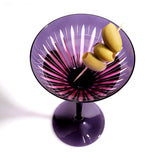 Prism Martini Glasses - Purple (Set of 4)
