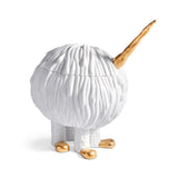 White and Gold Haas Mojave Palm Unicorn 4-Wick Candle - Dry, Woodsy Fragrance - Translucent Porcelain Vessel