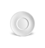 White Corde Saucer - Nod to Old-World Silk Cords - Sculptural and Timeless with Hand-Painted Porcelain - Classic Craftsmanship