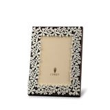 4x6-Inch Garland Frame in Platinum and White Crystals - Timeless Piece with Hand-Crafted Details and Exemplary Beauty