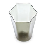 Hex Water Glass in Smoke by L'OBJET - Hand-Crafted with Intricate Geometric Style - Versatile for Form and Function
