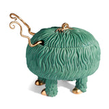 Green Haas Fox Salad Monster Serving Bowl by L'OBJET - Detailed & Exotic Workmanship - Appointed with 24K Gold