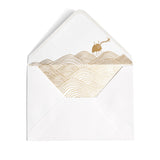 Beige Haas Stationery Box by L'OBJET - Whimsical Monster Set of 12 Cards & 12 Envelopes in a Drawer Box with Sand Textured Paper