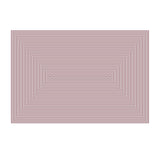 Large Wine and Ecru Linen Sateen Concorde Tablecloth by L'OBJET - Definitive Lines with a Bold Look Create an Exquisite Set