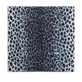 Blue Linen Sateen Leopard Napkins - Hand-Crafted in Portugal - Bold 100% Linen Woven Napkins by L'OBJET