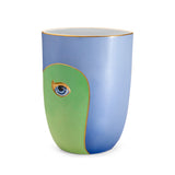 Green and Blue Lito Vide Vase - Bold Eye Symbolizing Protection and Awareness