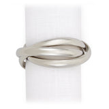 Three Ring Napkin Jewels in Platinum - Indulgent and Luxurious Napkin Rings