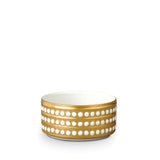 Small Perlée Deep Bowl in Gold - Timeless and Sophisticated Dinnerware Crafted from Limoges Porcelain and Infused with Detailed Craftsmanship