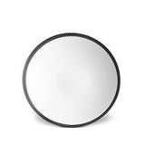 Soie Tressée Soup Plate in Black - Classic Yet Modern Design Made of Limoges Porcelain Creates a Contemporary Look on an Ancient Shape