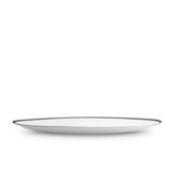 Large Soie Tressée Oval Platter in Black - Classic Yet Modern Design Made of Limoges Porcelain