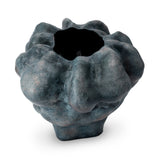 Short Timna Vase in Aged Iron by L'OBJET has a Sculptural Form - Hand-Crafted Workmanship from Portuguese Atalier