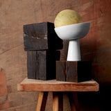 Terra Bowl on Stand with stone glaze