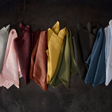 Linen Sateen Placemats - Blue (Set of 4)