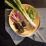 Linen Sateen Concorde Napkins - Black + Ecru (Set of 4)