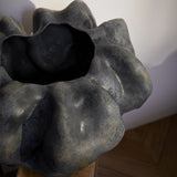 Short Timna Vase in Aged Iron by L'OBJET has a Sculptural Form - Hand-Crafted Workmanship from Portuguese Atalier