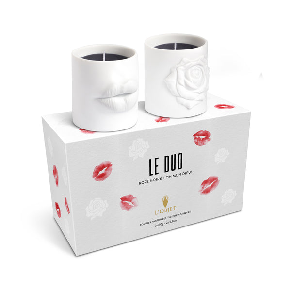 Le Duo - Oh Mon Dieu! + Rose Noire Candles - Small (Set of 2)