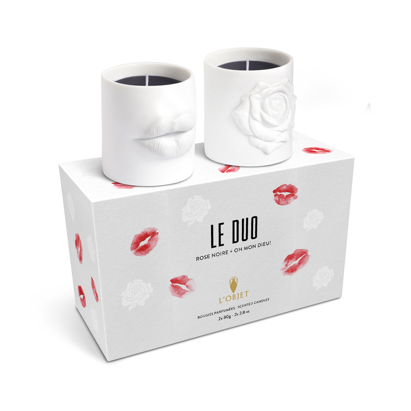 Le Duo - Oh Mon Dieu! + Rose Noire Candles - Small (Set of 2)