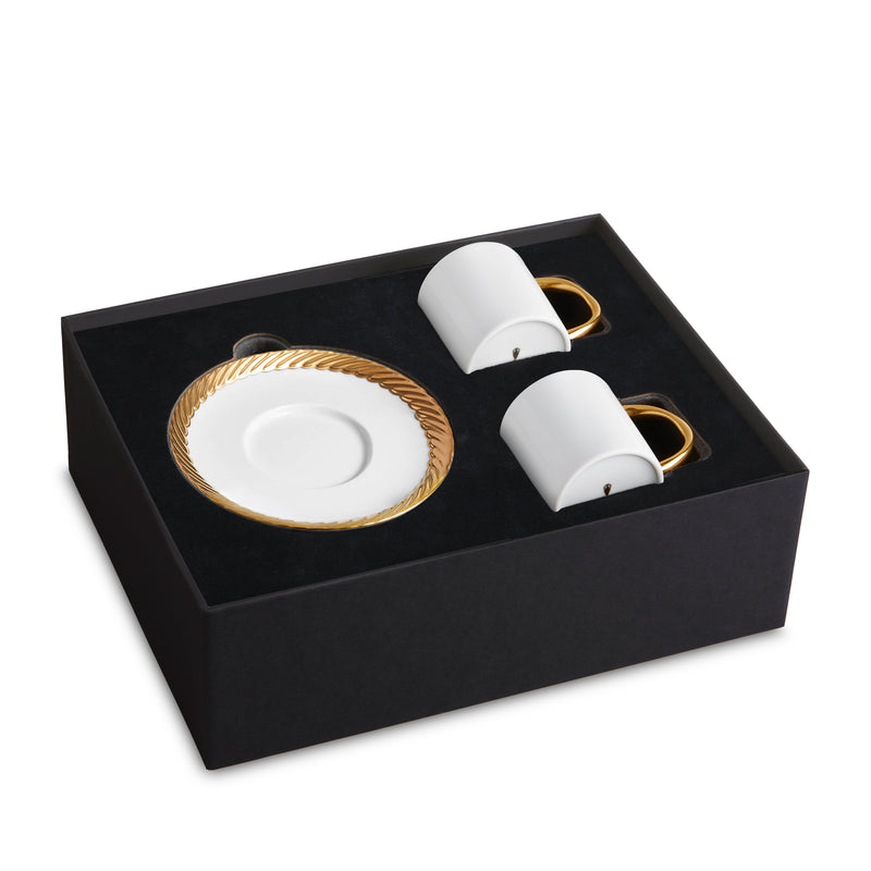 Corde Gold Espresso+Saucer [Set Of 2]