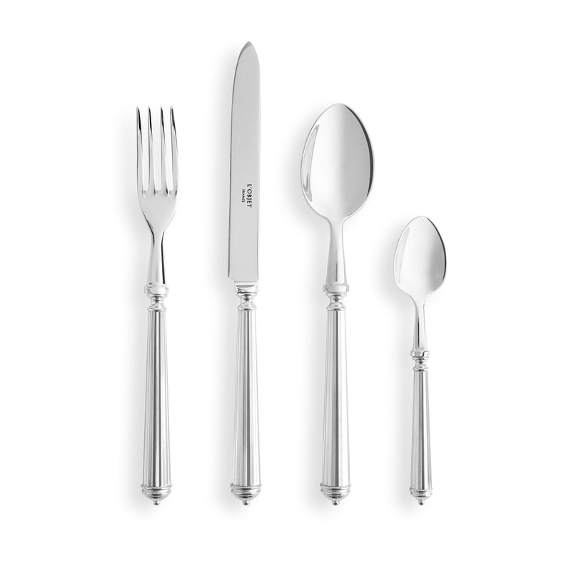 Lignes Silver Four Piece Setting