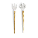 Jessica McCormack Shell Serving  2-Piece Set - Gold
