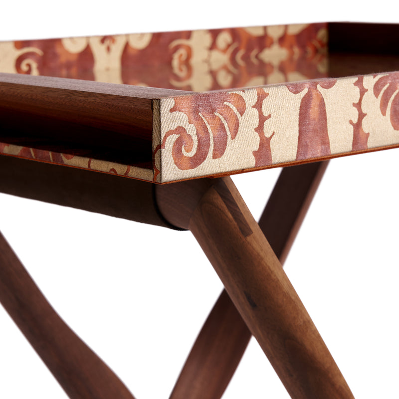 Fortuny Laotze Butler Tray - Oxblood Spice + Gold