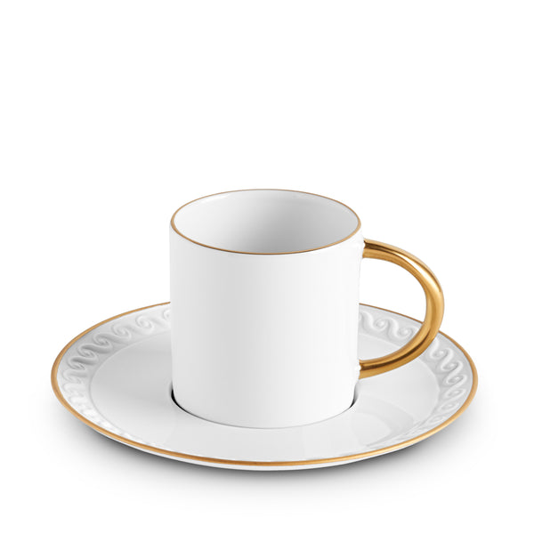 Neptune Espresso Cup + Saucer- Gold