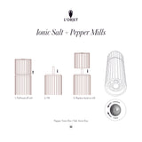 Ionic Salt + Pepper Mills - Smoked Oak (Set of 2)