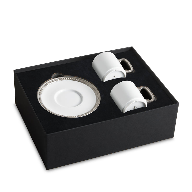 ST Platinum Espresso Cup +Saucer [Set of 2]