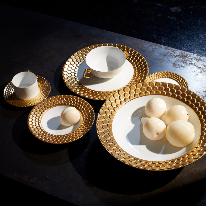 Aegean Rimmed Serving Bowl - Gold