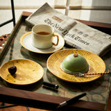 Fortuny Rectangular Tray - Laotze - Deep Jade + Gold