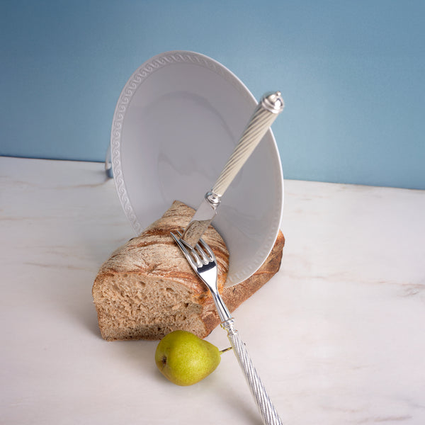 Neptune Bread + Butter Plate- White