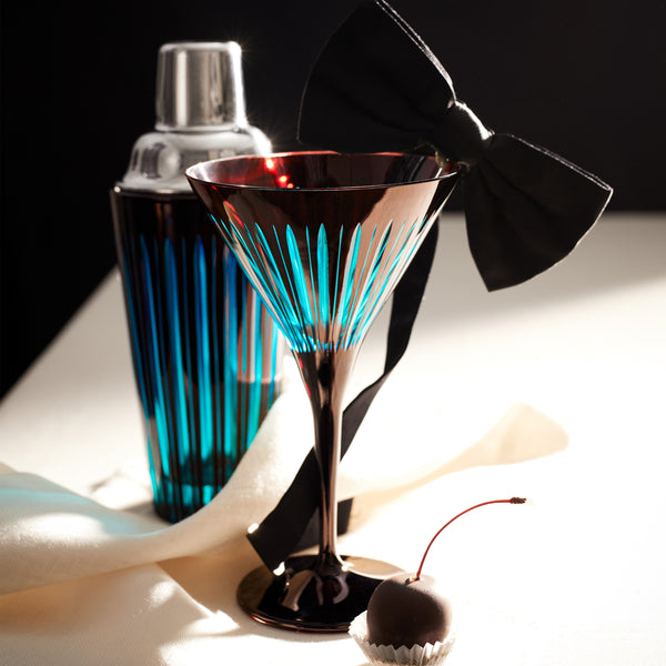 Prism Martini Glasses - Bordeaux (Set of 4)