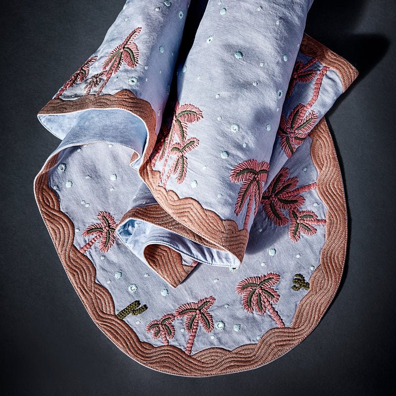 Haas Joshua Tree Table Runner  - Light Blue