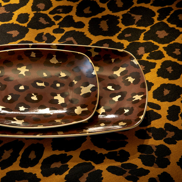 Leopard Rectangular Tray - Small