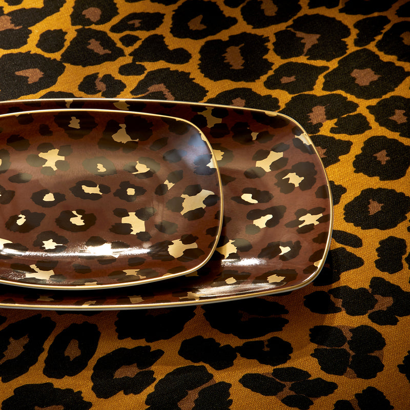 Leopard Rectangular Tray - Small