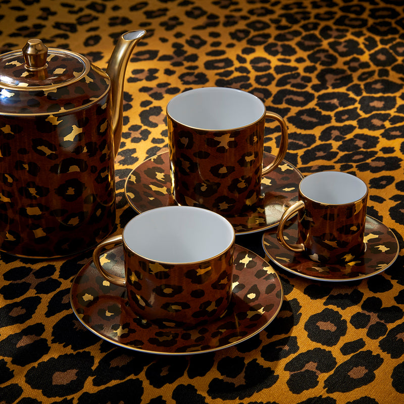 Leopard Espresso Cup + Saucer