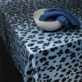 Leopard Print Table Cloth - Blue - Large