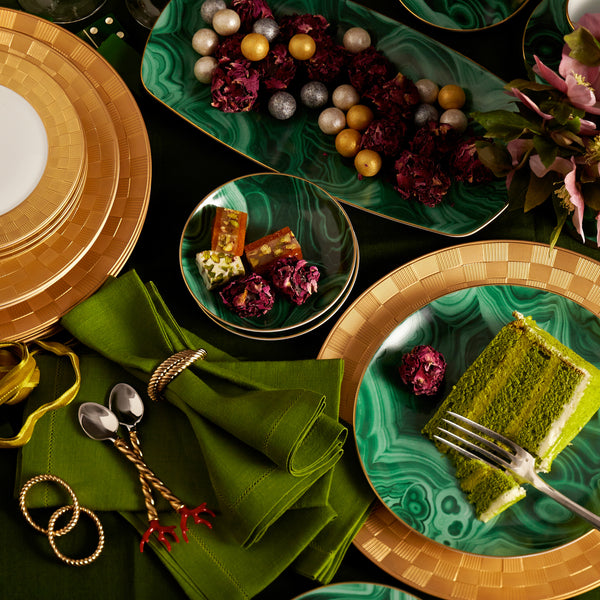 Malachite Rectangular Tray - Medium