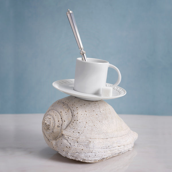Neptune Espresso Cup + Saucer- White