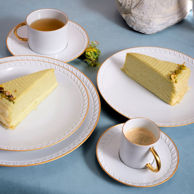 Neptune Espresso Cup + Saucer- Gold