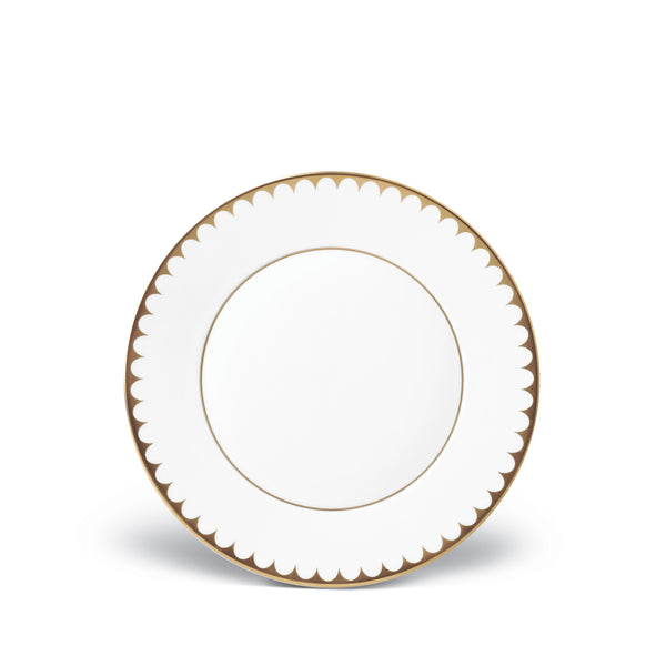 Gold Aegean Filet Dessert Plate - Sculpted Wave Motif Design with a Nod to Greco-Roman Treasures of the Ancient World